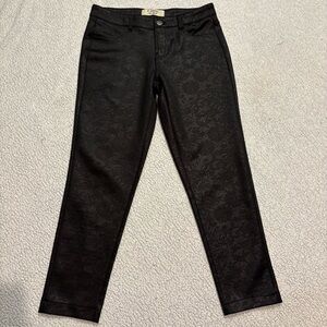 D. Jeans New York Women’s BlackFloral SkinnyPants Size 30x29 MidRise StretchSlim